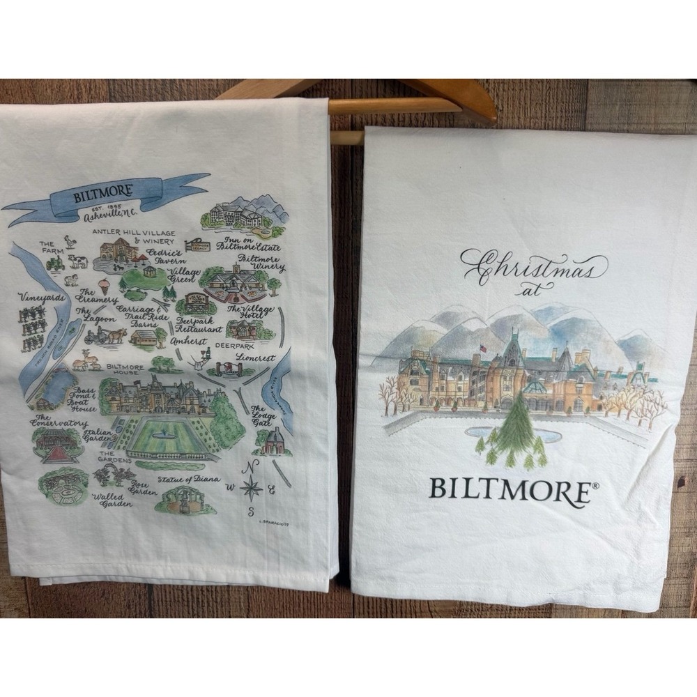 Set of 2 NEW Biltmore Tea Towels MSRP $24